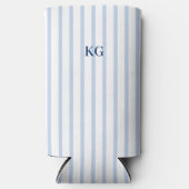Mit Monogramm Blaustreifen Selters Dosenkühler (Vorderseite)