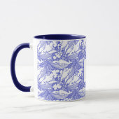 Mit Monogramm Blauwal und Weißwal Tasse (Links)