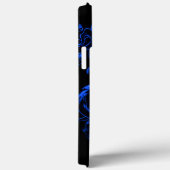 Mit Monogramm Blue-Asian-Dragon Case-Mate iPhone Hülle (Rückseite / Rechts)