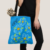 Mit Monogramm Blue Floral Tasche Tasche (Von Nahem)