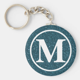 Mit Monogramm Blue Glitz BB Schlüsselanhänger