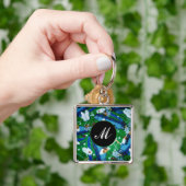 Mit Monogramm Blue & Green Golfing Key Chains Schlüsselanhänger (Hand)