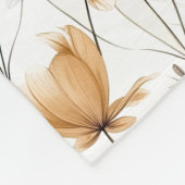 Mit Monogramm Blue Grey Beige White Boho Floral Fleecedecke (Ecke)