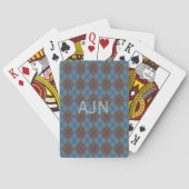 Mit Monogramm Blue Playing Cards Spielkarten (Rückseite)