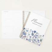 Mit Monogramm Blue Watercolor Wildblume Garden Planer (Anzeige)