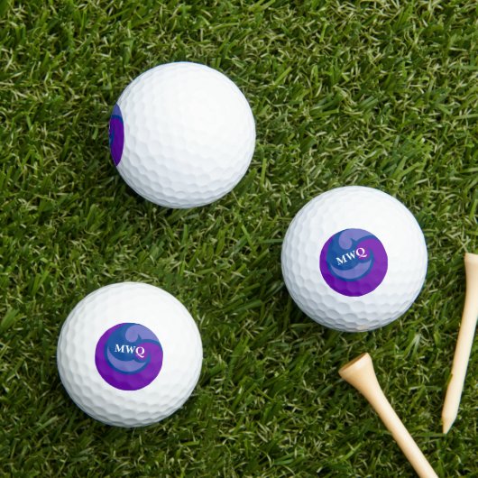 Mit Monogramm Blue Wave Golf Ball (Insitu Gras)