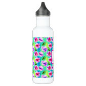 Mit Monogramm Blume Edelstahlflasche (Links)