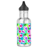 Mit Monogramm Blume Edelstahlflasche (Links)
