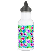 Mit Monogramm Blume Edelstahlflasche (Links)