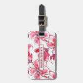 Mit Monogramm Blume Gepäckanhänger (Vorderseite vertikal)