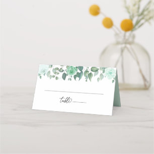 Mit Monogramm Blume im Grünen Hochzeit Platzkarte