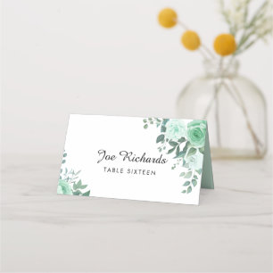 Mit Monogramm Blume im Grünen Hochzeit Platzkarte