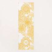 Mit Monogramm Blume Muster Yoga Mat Yogamatte (Vorderseite)