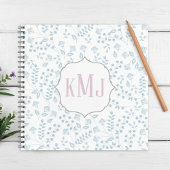 Mit Monogramm Blume Personalisiert Notizblock