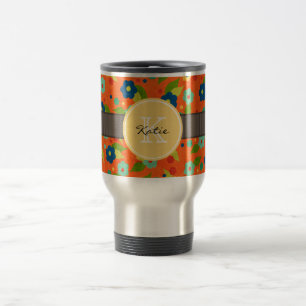 Mit Monogramm Blume Reisebecher