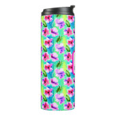 Mit Monogramm Blume Thermosbecher (Nach links gedreht)