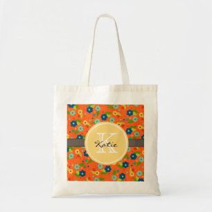 Mit Monogramm Blume Tragetasche