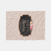 Mit Monogramm Blumen der Fleecedecke (Vorderseite (Horizontal))