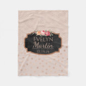 Mit Monogramm Blumen der Fleecedecke (Vorderseite)
