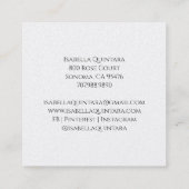 Mit Monogramm Blumenbärenkutsch Doula Quadratische Visitenkarte (Rückseite)