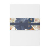 Mit Monogramm Blumenhochzeit Einladungsbanderole (Rückseitenbeispiel)