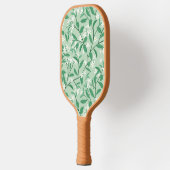 Mit Monogramm Blumeninitialen grün und rosa Pickleball Schläger (Links)