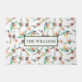 Mit Monogramm Blumenmuster Fußmatte (Vorderseite)