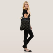 Mit Monogramm Blumenmuster Tasche (Am Model)
