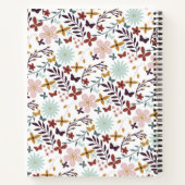 Mit Monogramm BlumenNotebook Notizblock (Rückseite)