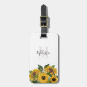 Mit Monogramm Blumenpass Gepäckanhänger (Vorderseite vertikal)
