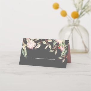 Mit Monogramm Blush Pink australische Blume Hochze Platzkarte