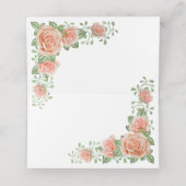 Mit Monogramm Blush Pink Blumengarten Platzkarte (Innenseite Aufgefaltet)