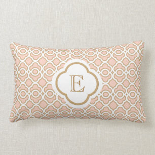 Mit Monogramm Blush Pink Gold Marokkanisch Lendenkissen