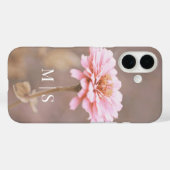 Mit Monogramm Blush Pink Montana Wildblume Case-Mate iPhone Hülle (Rückseite (Horizontal))