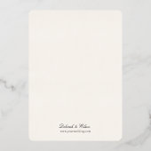 Mit Monogramm Blüte im Bogenrahmen Einladung (Rückseite)