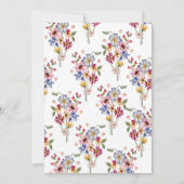 Mit Monogramm Blüte Save The Date (Rückseite)