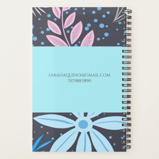 Mit Monogramm Blütendoula oder Hebamme Planer (Rückseite)