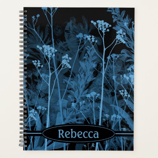 Mit Monogramm Blütenfarbe Planer (Vorderseite)