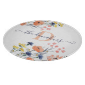 Mit Monogramm Blütenplatine Schneidebrett (Ecke)