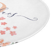 Mit Monogramm Blütenplatine Schneidebrett (Ecke)