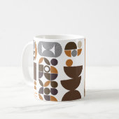 Mit Monogramm bohischer Stil mit bunten geometrisc Kaffeetasse (Vorderseite Links)