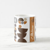 Mit Monogramm bohischer Stil mit bunten geometrisc Kaffeetasse (Mittel)