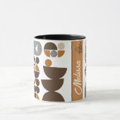 Mit Monogramm bohischer Stil mit bunten geometrisc Tasse (Zentrum)