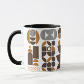 Mit Monogramm bohischer Stil mit bunten geometrisc Tasse (Links)
