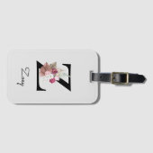 Mit Monogramm Boho Blume Initial Z Gepäckanhänger (Vorderseite (Horizontal))