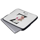 Mit Monogramm Boho Blume Initial Z Laptopschutzhülle (Vorne Knopf)