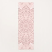 Mit Monogramm Boho Blush Pink Mandala Elegante Yogamatte (Vorderseite)