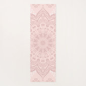 Mit Monogramm Boho Blush Pink Mandala Elegante Yogamatte (Rückseite)