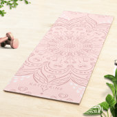 Mit Monogramm Boho Blush Pink Mandala Elegante Yogamatte