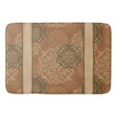 Mit Monogramm Boho Dark Rust Mandalas Badematte (Vorderseite)